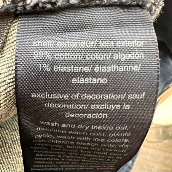 Tommy Hilfiger dark wash Tribeca straight jeans w tie-dye accents size 12 B153 - Picture 3 of 4